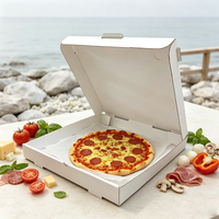 Boîtes à pizza en carton ondulé kraft, résistantes à la graisse, avec logo personnalisé, finition mate UV, qualité alimentaire, fournisseur direct d'usine SP3415.
