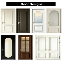Porte intérieure américaine rétro moderne sur mesure, en bois massif, remplie en nid d'abeille, étanche, prix d'usine, pour appartement et villa