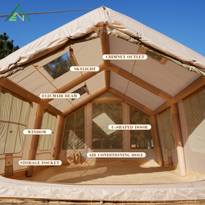 Carpa <span class=keywords><strong>de</strong></span> Aire Extra Alta para 12 Personas, Espacio Amplio, Impermeable, <span class=keywords><strong>Cuatro</strong></span> Estaciones, Triple Capa, Dos Habitaciones, Campamento Familiar, Montaje Rápido - Product Image 5