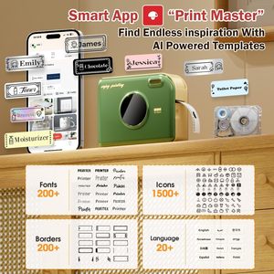 طابعة فوميمو A30 للنقل الحراري، طابعة ملصقات محمولة لاسلكية بدون حبر لتغليف الهدايا - Product Image 2