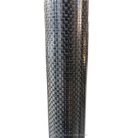 Tuyau en fibre de verre noir, tubes en fibre de verre non peints, mât de drapeau en fibre de verre