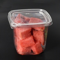 herbes rectangulaires suspendus de 0.75oz pour l'emballage d'herbes fraîches Boîte en plastique à clapet jetable transparente
