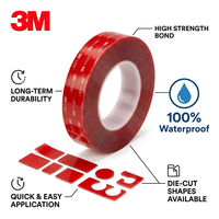 For for 4910 Acrylic Hot Melt Water Activated EVA Double Sided Adhesive Sticker Metal Glass Bonding Waterproof Die Cut Masking