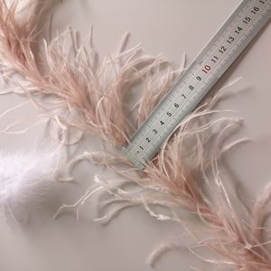 Usine En Gros 10-15cm Plumes D'autruche Décoratives Boa Moelleux <span class=keywords><strong>Rose</strong></span> Teint <span class=keywords><strong>Plume</strong></span> Boas pour Carnaval Costume Déco - Product Image 4