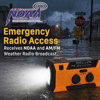 Radio meteorológica de emergencia al por mayor de 5000 mAh con carga solar y manivela para programas de asistencia en caso de desastre