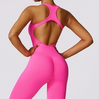 Ensembles de yoga une pièce sans couture pour femmes, combinaison pour le contrôle du ventre, combinaisons pour le dos et le sport