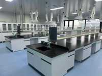 Banco de Laboratorio de Estructura Totalmente de Acero, Banco de Trabajo Personalizado para Laboratorio de Química, Hospital, Escuela, Planificación de Laboratorios, Diseño, Solución Integral