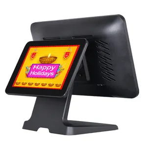 15.6inch OEM POS System Terminals Touch double Screen Display Computer Retail Software Wins pos machine