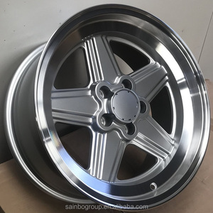 F615526 16x8 16x9 17x8 17x9 17x10 5x112 Jantes en aluminium argentées à lèvres usinées Sainbo Old School Classic, jantes en alliage pour voiture - Product Image 4