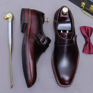 Chaussures Originales de Luxe pour Hommes en Cuir de Vachette Véritable Haut de Gamme, à Lacets, Style Business Décontracté, Polies, Rétro, Respirantes - Product Image 1