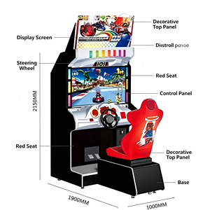 Máquina de Juego Arcade Kart, Pantalla LCD HD Doble de 43 Pulgadas, para Dos Jugadores, Funciona con Monedas, Carreras de Autos, para Salas de Juegos Comerciales - Product Image 5