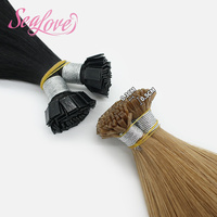 Extensions de cheveux 100% Remy naturels à pointe K, cheveux vierges avec cuticules intactes, extensions à pointe plate à la kératine