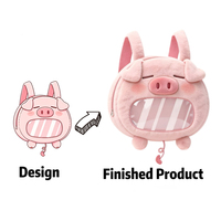 Sac à dos Itabag en peluche de coton personnalisé OEM ODM avec fenêtre transparente pour enfants et voyages
