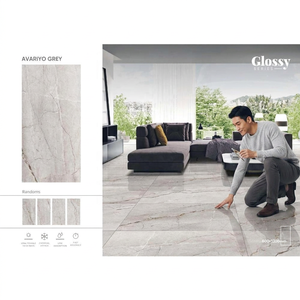 Vistaar Alaska Bianco White Marble Porcelain Tiles 600x1200mm Glossy Polished Dark Vein Design - Product Image 6