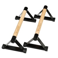 Ensemble de Parallettes en bois Calisthenics Handstand Parallettes Home Gym Outil d'entraînement de gymnastique Barres de pompes Barre de trempette