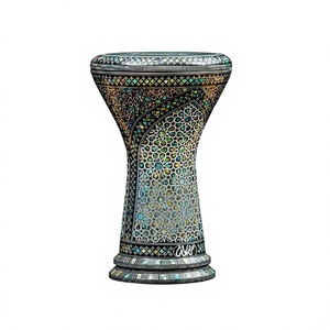 Authentique Gawharet El Fan Peacock Islamic Sombaty Darbuka 23cm Pearl Doumbek - Product Image 1