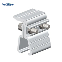 Serrure à pince de toit en étain non pénétrante pour système de montage solaire Klip Lok toit en métal en aluminium 406 700 pinces de toit à joint debout