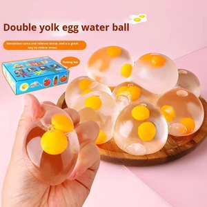 Balle de décompression transparente en plastique, simulation d'œuf réaliste, jouet à presser en forme de fruit, balle anti-stress pour jeunes de 15 à 35 ans - Product Image 2