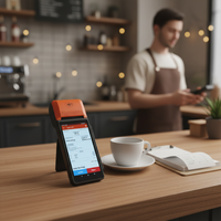 Mesin POS Android 14 Berkinerja Tinggi dengan Printer Thermal NFC 3GB+32GB OEM ODM untuk Restoran dan Ritel
