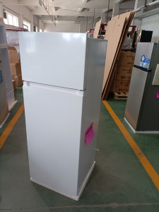 210L Stainless Steel Portable Double Door Refrigerator with Top-Freezer Energy Efficient Household <b>Kitchen</b> Appliance - Product Image 2