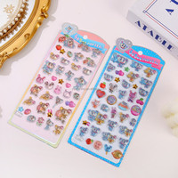 Pegatinas 3D de Resina Epoxi con Dibujos Animados, Lindas y Transparentes, Resistentes al Agua, Ideales para Material Escolar Infantil y Recuerdos de Fiesta, Venta al Por Mayor