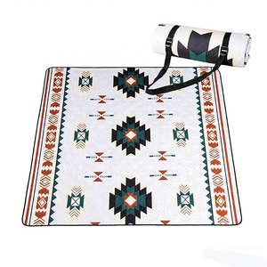 <span class=keywords><strong>Manta</strong></span> de <span class=keywords><strong>Picnic</strong></span> Plegable Enrollable Portátil de Gran Tamaño para Exteriores, Alfombra de <span class=keywords><strong>Picnic</strong></span> <span class=keywords><strong>Impermeable</strong></span> y Resistente a la Arena con Estampado Personalizado Estilo Aztaka - Product Image 4