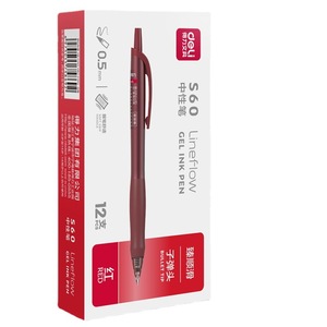 Deli S60 Gel Ink Pen 0.5Mm Black Bullet Tip Office Stationery Writing Pen - Product Image 5