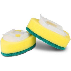 Recambio de cabezales de repuesto para platos, esponja, Herramientas de limpieza de cocina, cepillo, almohadillas para fregar platos para <span class=keywords><strong>fregadero</strong></span> de cocina, olla, limpieza de platos - Product Image 1