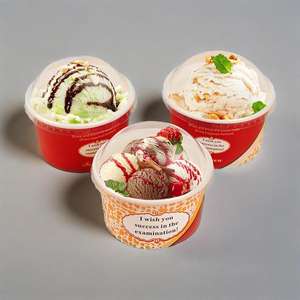 Tazón Desechable Biodegradable y Compostable para Helado y Postres con Tapa, Certificado de Calidad Alimentaria - Product Image 3