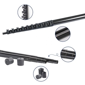 13 ft Kính thiên văn Rod cho cửa sổ hộ gia đình làm sạch 4 mét 3K Twill sợi <span class=keywords><strong>carbon</strong></span> 7 phần mở rộng cực - Product Image 5