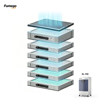 Мобильный вытяжной аппарат для сварочных дымов Fumego XL700, 700 Вт, с фильтрами H13 HEPA и активированным углем, для удаления дыма от CO2-лазеров и лазерных станков