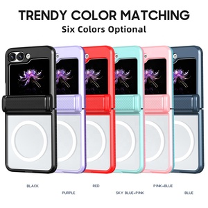 Couverture de téléphone transparente anti-chute en acrylique + PC + TPU avec protection de caméra coulissante et aimant pour <span class=keywords><strong>SAMSUNG</strong></span> <span class=keywords><strong>Z</strong></span> <span class=keywords><strong>Flip</strong></span> 6 - Product Image 5