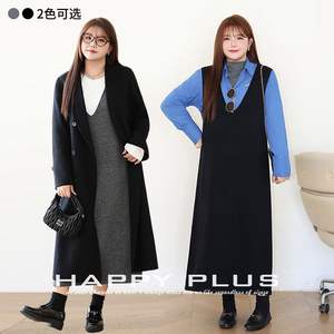 รันฉีชุดเดรสเสื้อกั๊กถักทรงหลวมคอวีสำหรับผู้หญิงสีทึบชุดเดรสเสื้อสเวตเตอร์ขนาดพลัส N9015 สีเทาเข้ม - Product Image 4