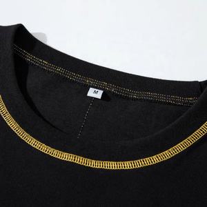 Nueva Camiseta Unisex Negra 100% Algodón, Corte Holgado, con Estampado Digital y Costuras en Contraste - Product Image 3