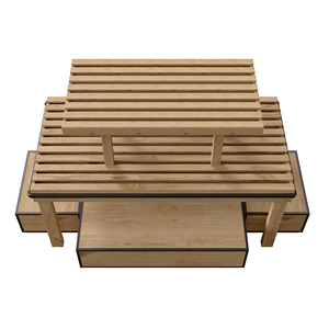 Estante de Exhibición de Madera de Doble Cara para Supermercado, Panel de Exhibición Ligero, Mueble para Panadería, Tamaño Personalizado - Product Image 4