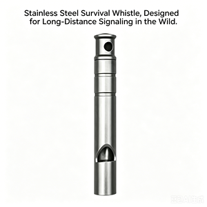 Outdoor Survival Whistle Metal Emergency Signal Whistle Lightweight Straight Handle for <b>Hiking</b> <b>Camping</b> - Product Image 3