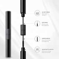 Mascara Allongeant Noir Mat en Gros, Marque Privée OEM/ODM, Fini Brillant, Prêt à la Vente au Détail, Emballage Personnalisé