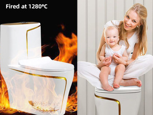 Inodoro de Cerámica de Una Pieza con Tapa Sanitaria y Asiento de Inodoro para Baño - Product Image 4
