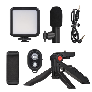 Kit vidéo pour smartphone pour débutants en vlog, avec lumière, microphone, trépied, caméra mains libres, kit de vlogging de voyage - Product Image 2