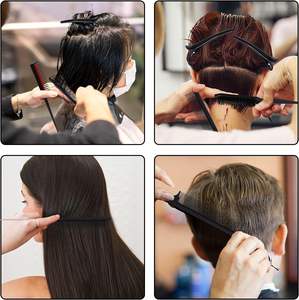 Kopfhaut massage gerät Kamm Sprüh flasche Silikon Haar glätter Shampoo Mesh Haar Entwirrungs bürste Kamm Set 12PCS Haar bürsten Set - Product Image 6