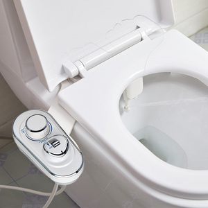 Mechanischer nicht-elektrischer Bidet-Toilettensitz individualisierbarer einziehbarer Bidet-Badezimmer-Toilettenaufsatz mit Doppeldüse