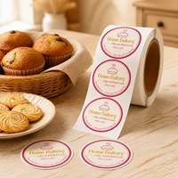 Étiquettes autocollantes personnalisées en rouleau pour emballage alimentaire, résistantes aux UV, écologiques, durables, imperméables, avec code-barres, logo en feuille d'or, pour boulangerie