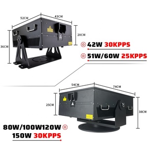 Fontana impermeabile Ip65 <span class=keywords><strong>effetto</strong></span> Lezer per esterni 40 50 60 80 100 W Watt pubblicità cielo animazione Full Color Rgb Ilda luce Laser - Product Image 4