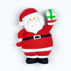 Vente en gros de boules de Noël en PU souple avec LED, jouet à presser en forme de Père Noël et de pingouin pour filles et garçons - Product Image 5