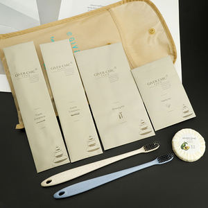 Kit <span class=keywords><strong>de</strong></span> toilette d'hôtel 5 étoiles <span class=keywords><strong>de</strong></span> luxe personnalisé avec sacs en papier effet pierre, comprenant un kit dentaire et un mini-<span class=keywords><strong>savon</strong></span> <span class=keywords><strong>pour</strong></span> chambre d'hôtes - Product Image 1