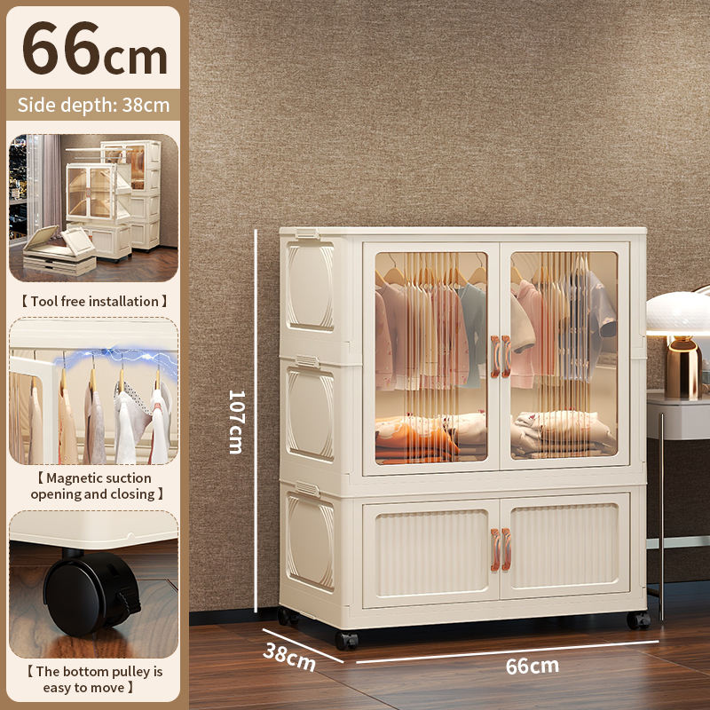 66ซม.-1ชั้น+ประตูบานคู่+สีขาวใส