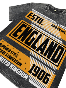 Camisetas Personalizadas Extra Grandes para Hombre, Color Negro Lavado al Ácido, Teñidas con Tinte, de Alta Calidad, Estilo Urbano, Impresión DTG, Ropa Urbana, Transpirables, de Algodón - Product Image 4