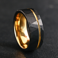 Bagues de mariage martelées en carbure de tungstène pour hommes, bijoux de luxe, bagues de fiançailles, de promesse et d'anniversaire, vente en gros personnalisée DRX Jewelry