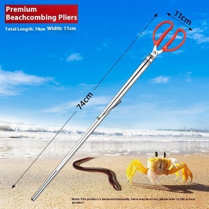 Mer lac pêche droite incurvée ciseaux attachant loches anguilles crabes pêche poignée accessoire outil pince en acier inoxydable - Product Image 5