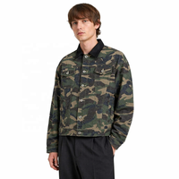 Veste camouflage pour homme, boutonnée, style denim, streetwear décontracté, vêtements d'extérieur